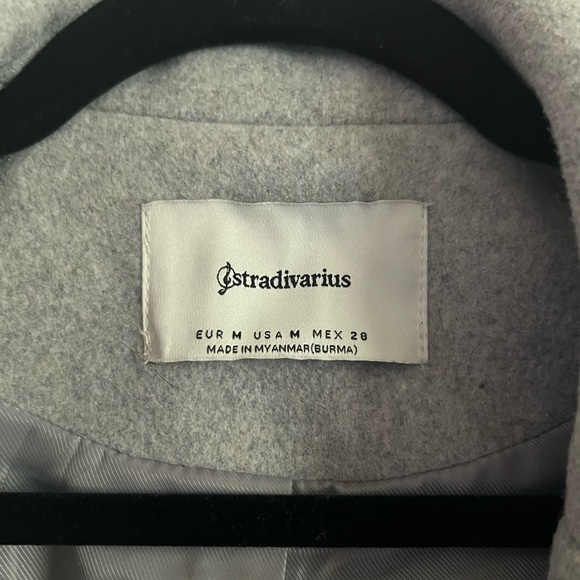 Wool Light Grey Peacoat - Picture 3 of 4